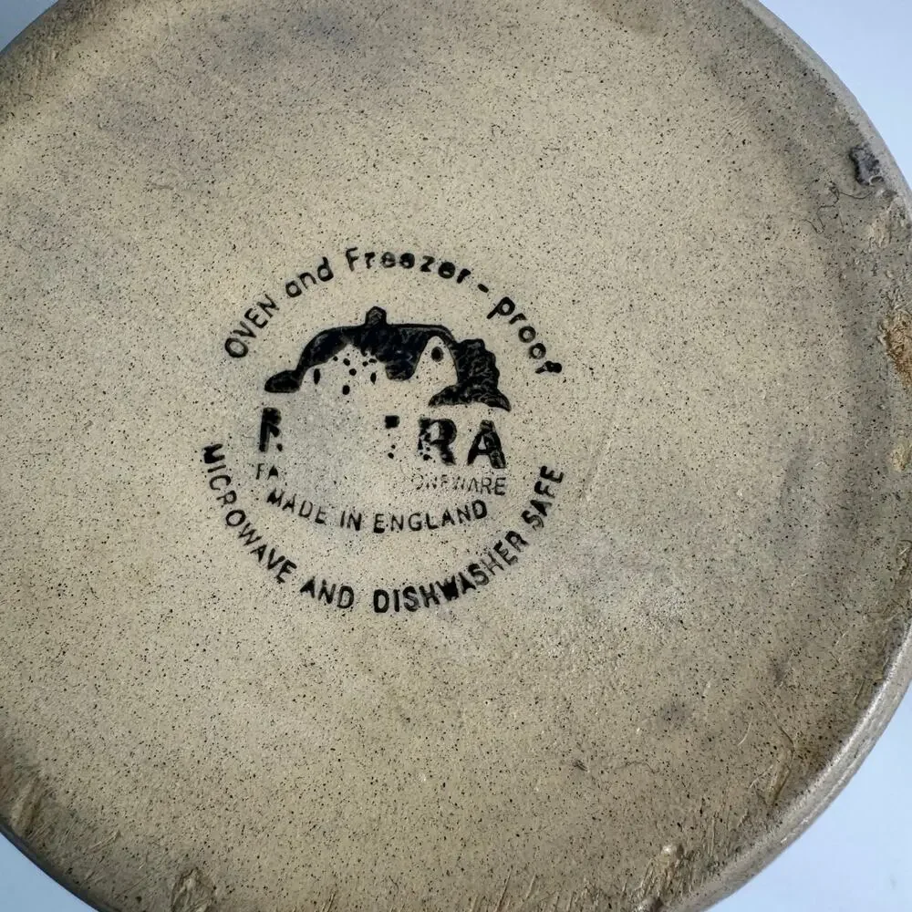 Vintage Moira Pottery  Stoneware Crock England Speckled Blue Kitchen Utensils 7”